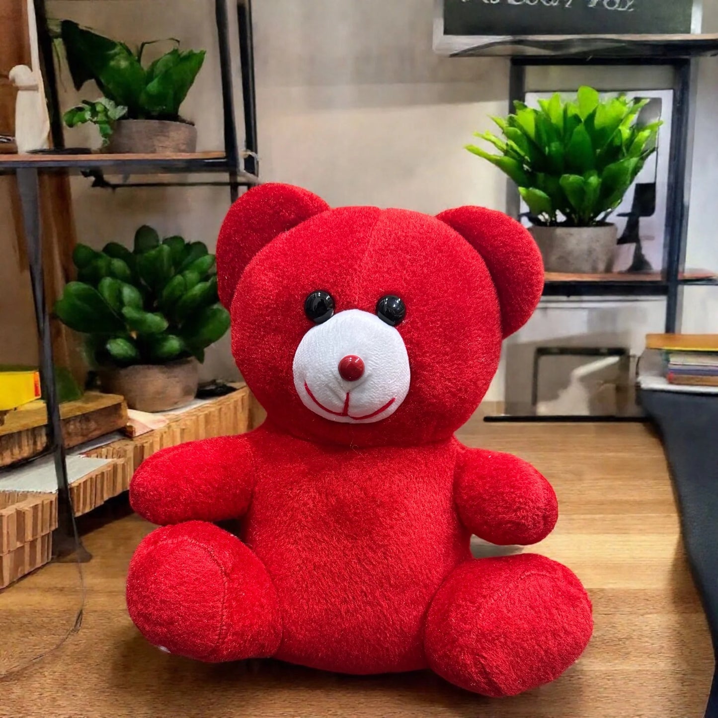 Soft RED Plush Teddy Bear – Adorable Cuddly Toy 10 INCH